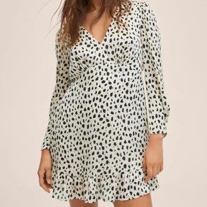 NWT Women's Printed Dress with Balloon Sleeves